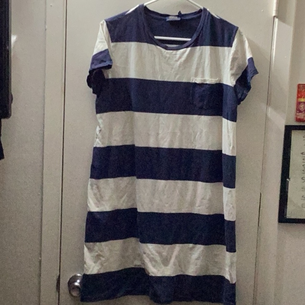 Ralph Lauren Navy and White Striped Dress